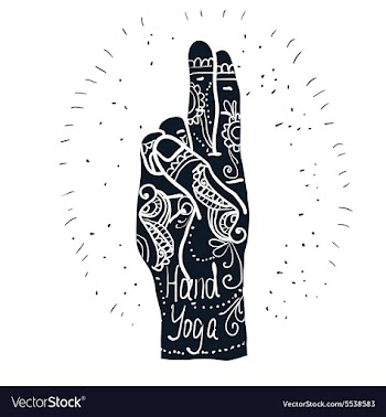 Element yoga mudra hands vector image