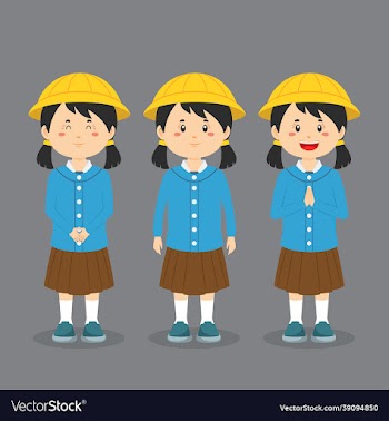 elementary school character with expression