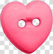 Elements , pink heart with two holes illustration transparent background PNG clipart