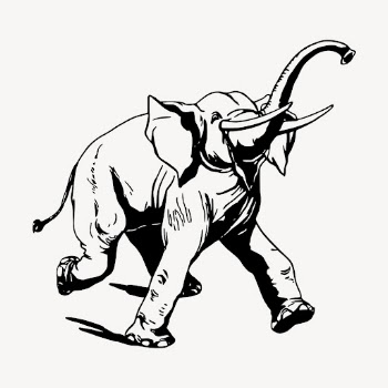 Elephant, animal clipart vector. Free | Free Vector Illustration - rawpixel