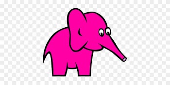 Elephant Animal Pink Cute Girly Side Carto - Custom Baby Elephant Shower Curtain