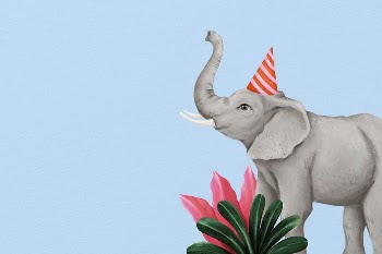 Elephant background, blue design, animal | Free Photo Illustration - rawpixel