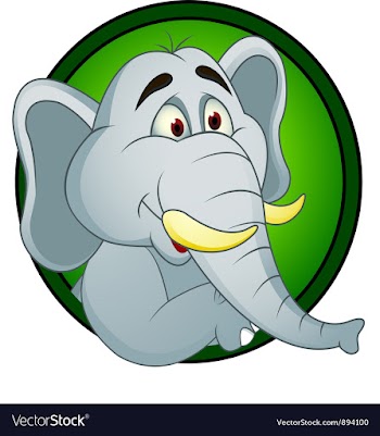 Elephant cartoon vector image
