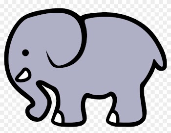 Elephant Clipart Black And White - Girl Birth Announcement, Mother And Baby Elephant