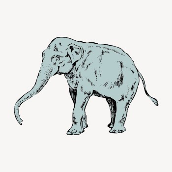Elephant clipart, vintage wildlife illustration | Free Vector - rawpixel