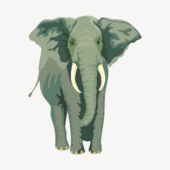 Elephant clipart, wild animal illustration | Free Vector - rawpixel