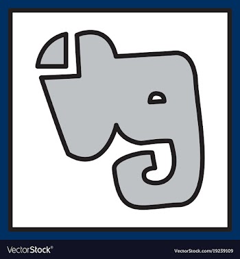 Elephant evernote logo vector image