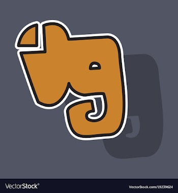 Elephant evernote logo vector image