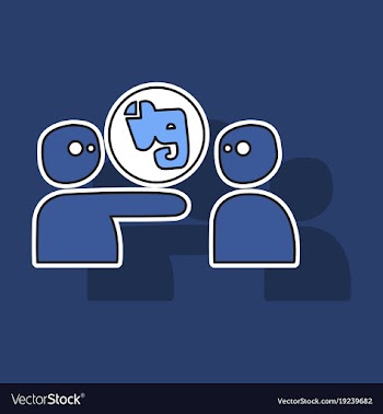 Elephant evernote logo vector image