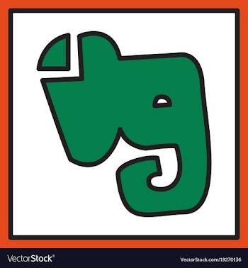 Elephant evernote logo vector image