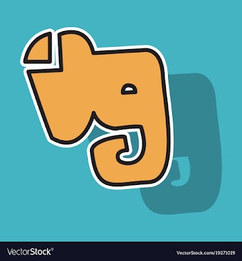 Elephant evernote logo vector image