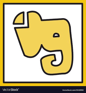 Elephant evernote logo vector image
