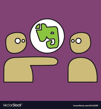 Elephant evernote logo vector image