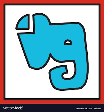 Elephant evernote logo vector image