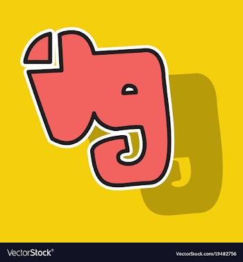 Elephant evernote logo vector image