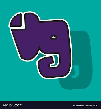 Elephant evernote logo vector image