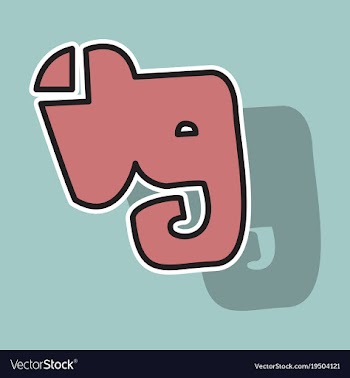Elephant evernote logo vector image