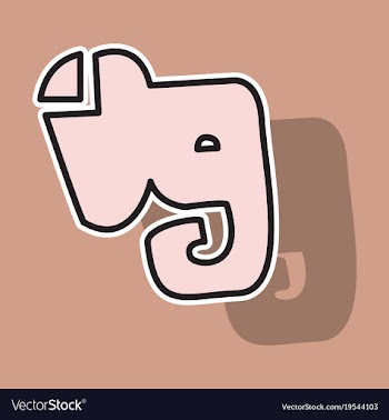 Elephant evernote logo vector image