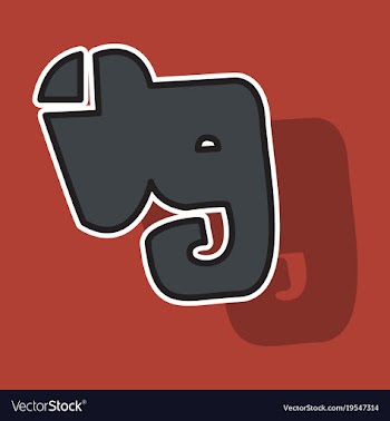 Elephant evernote logo vector image