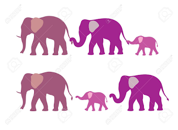 Elephant Family Silhouette Stock Photo, Picture And Royalty Free ...