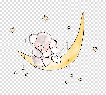 Elephant Room Nursery Child, The Elephant and the White Rabbit, elephant and bunny illustration transparent background PNG clipart