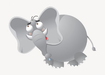 Elephant sticker, cartoon animal illustration | Free Vector - rawpixel