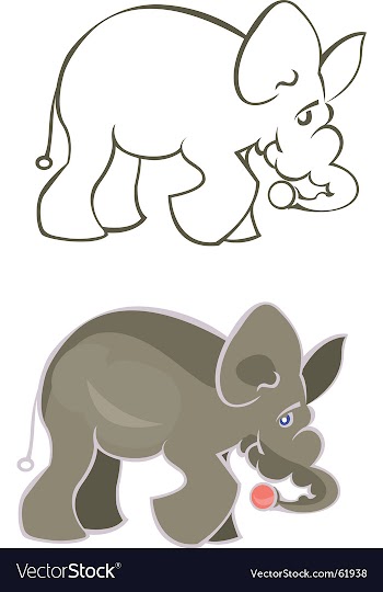Elephant vector image