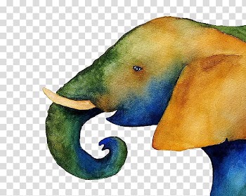 Elephant Watercolor painting Wildlife, Elephant transparent background PNG clipart