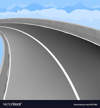 Elevated road scene vector image