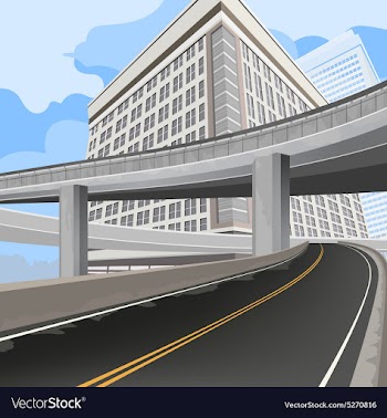 Elevated road vector image