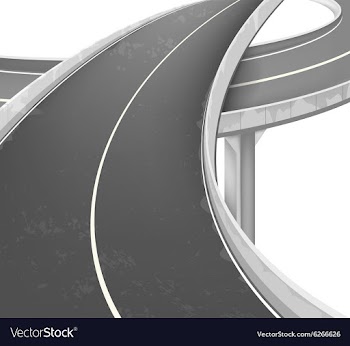 Elevated road vector image