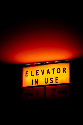 Elevator in Use Lighted Signage