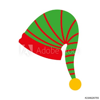 elf hat on white background