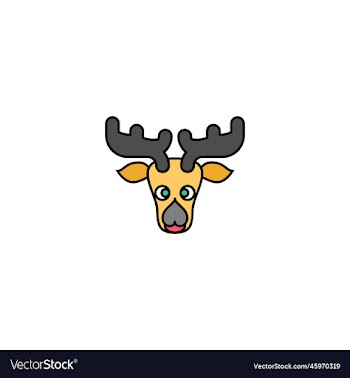 elk creative icon multicolor line from christmas