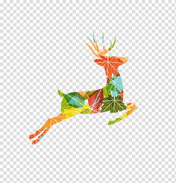 Elk Reindeer Christmas , Modern elements deer transparent background PNG clipart