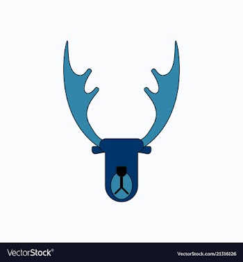 Elk silhouette vector image