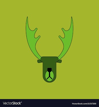 Elk silhouette vector image