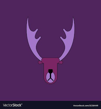 Elk silhouette vector image