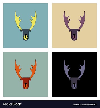 Elk silhouette vector image