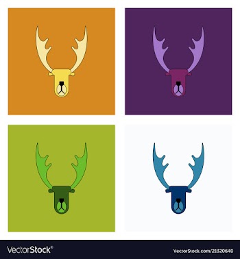 Elk silhouette vector image