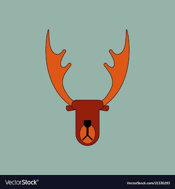 Elk silhouette vector image