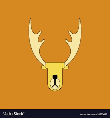 Elk silhouette vector image