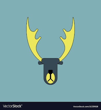 Elk silhouette vector image
