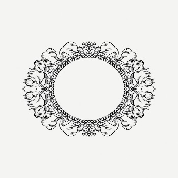 Elliptical frame collage element, vintage | Free PSD Illustration - rawpixel