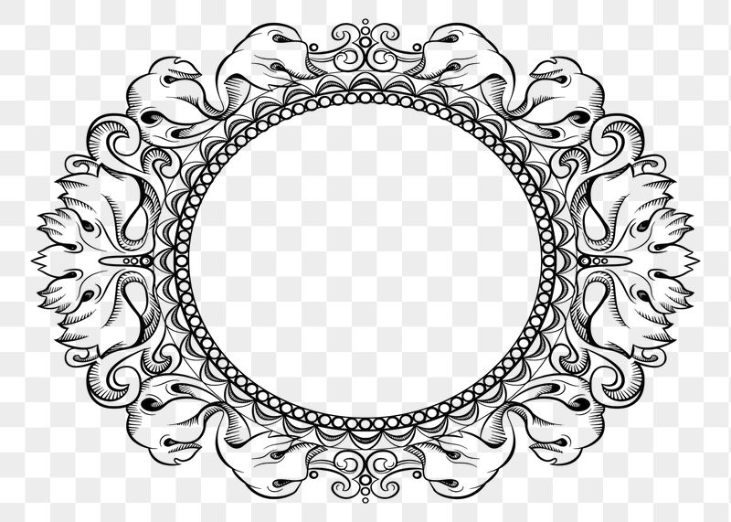 Elliptical frame png sticker illustration, | Free PNG - rawpixel