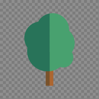 Elliptical tree icon - Transparent PNG & SVG vector