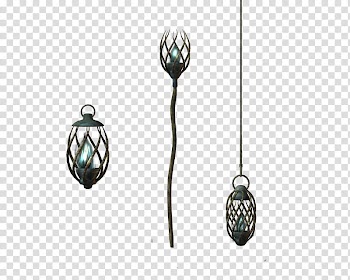Elven lights, black pendant lamp transparent background PNG clipart