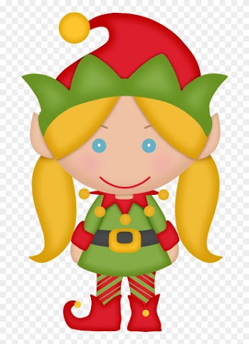 Elves Of The Helping Santa Clip Art - Girl Christmas Elf Clipart
