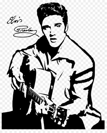 Elvis Presley Drawing Silhouette Black and white Clip art - ELVIS 