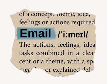 Email ripped dictionary, editable word | Free PSD - rawpixel